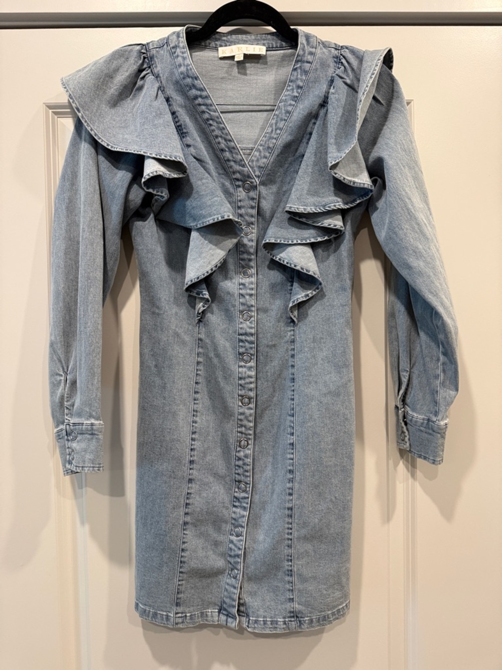 Karlie Light Blue Denim Shirt Dress